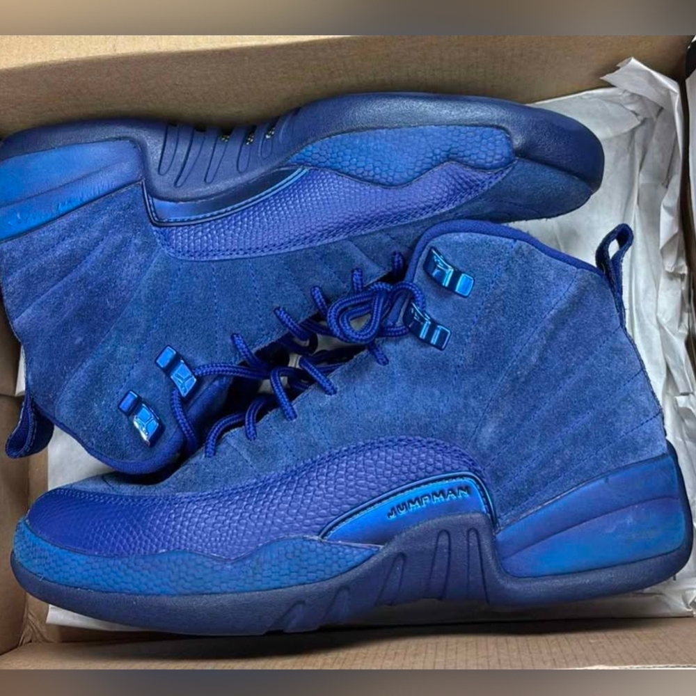 Jordan Women's Royal Blue Suede Sneakers